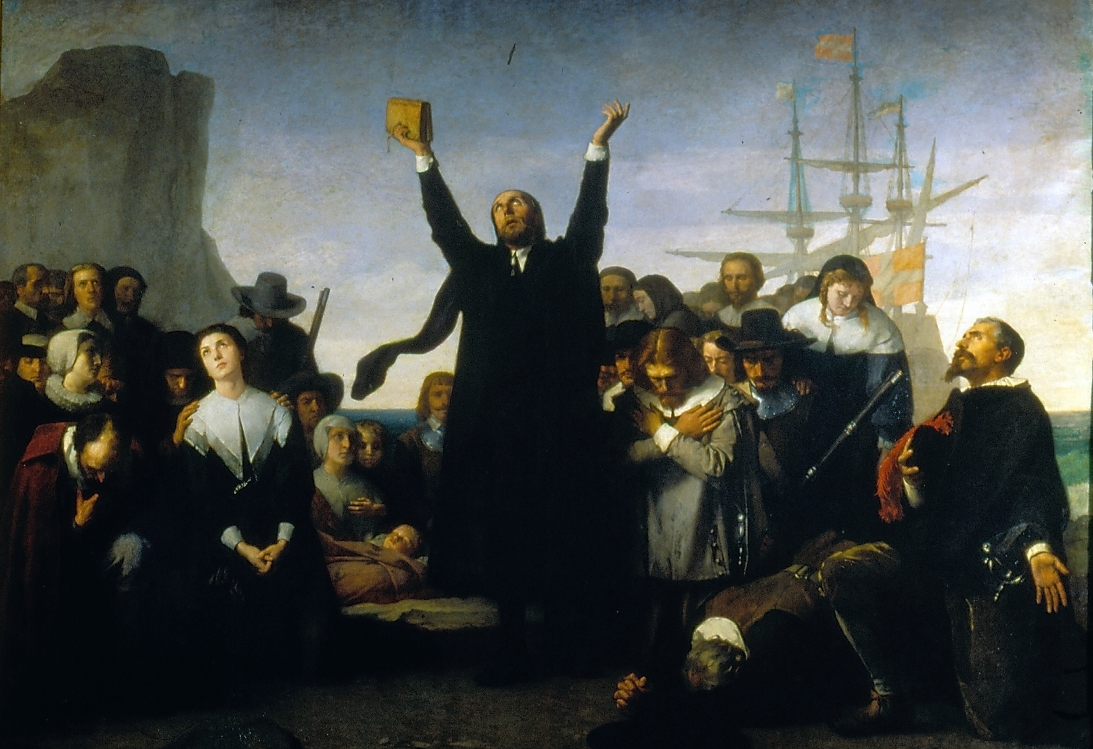Portada del post '"Desembarque de los puritanos en la América del Norte", segunda pieza del trimestre en el Senado'